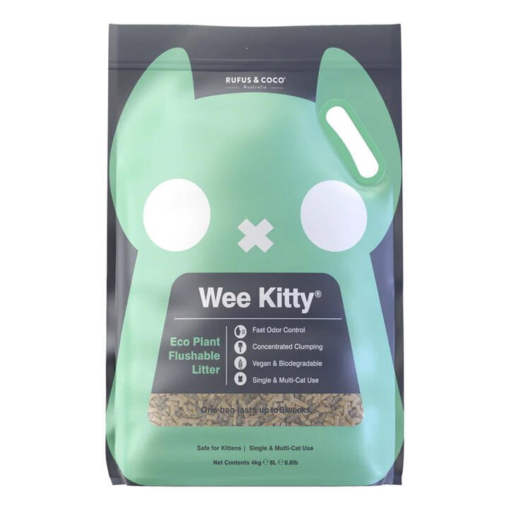 Rufus & Coco Wee Kitty Eco Plant Clumping Cat Litter  4 Kg