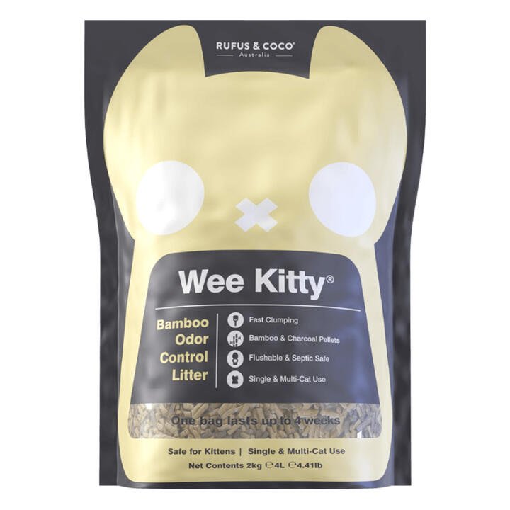 Rufus & Coco Wee Kitty Bamboo Odor Control Cat Litter  2 Kg
