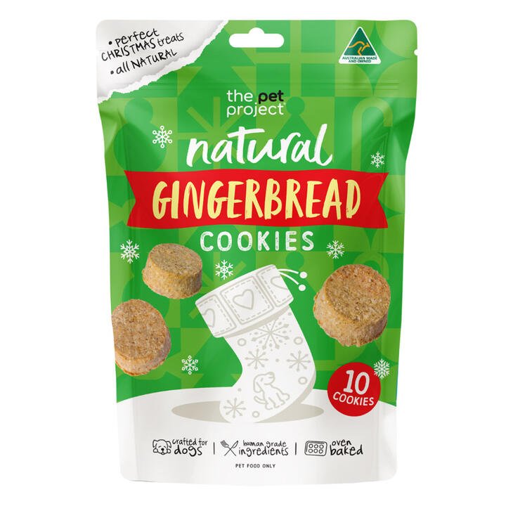 The Pet Project Gingerbread Cookies Natural Dog Treats  1 Pack