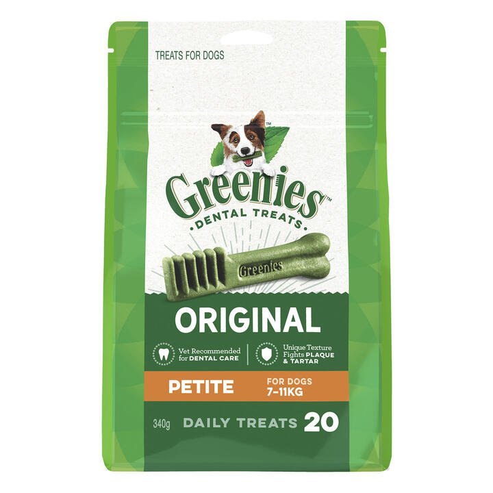 Greenies Original Dental Dog Treats Petite 7 - 11kg 340 Gm