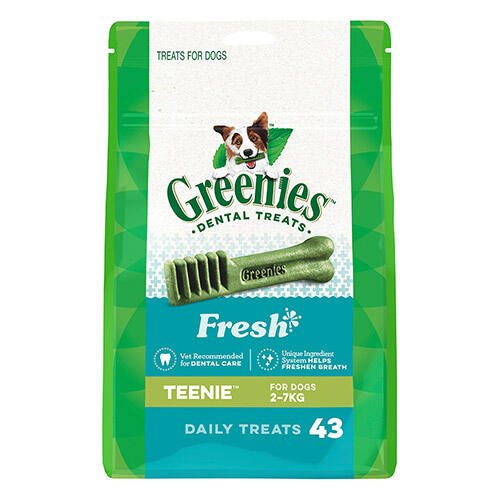 Greenies Fresh Dental Dog Treats Teenie 2 - 7kg 340 Gm