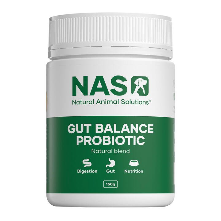 Natural Animal Solutions (Nas) Gut Balance Probiotic Supplement For Dogs And Cats - Natural Blend 150 Gm