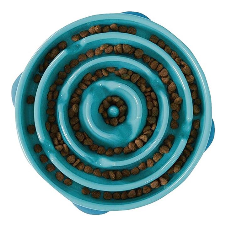 Outward Hound Fun Feeder Slo Bowl For Dogs - Teal 1 X Regular