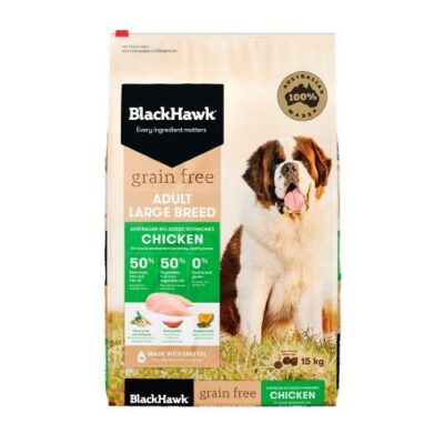 Black Hawk Grain Free Adult Large Breed Chicken Dry Dog Food 15 Kg