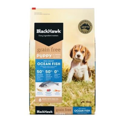 Black Hawk Grain Free Puppy Ocean Fish Dry Dog Food  15 Kg