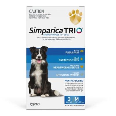 Simparica Trio Medium 10.1-20kg 3 pack