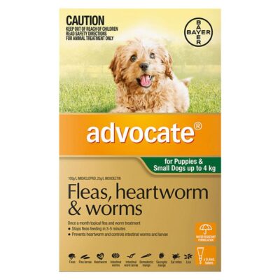 Advocate For Dogs Up To 4 Kg (Small Dogs/Pups) Green 6 Doses