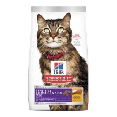 Hill's Science Diet Sensitive Stomach & Skin Adult Chicken & Rice Recipe Dry Cat Food  7.03 Kg