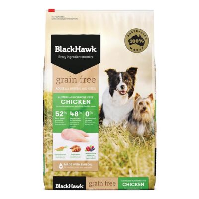 Black Hawk Grain Free Adult Chicken Dry Dog Food  7 Kg