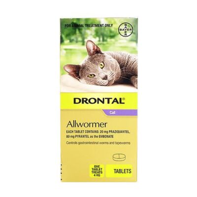 Drontal Wormers For Small Cats 4kg 4 Tablet