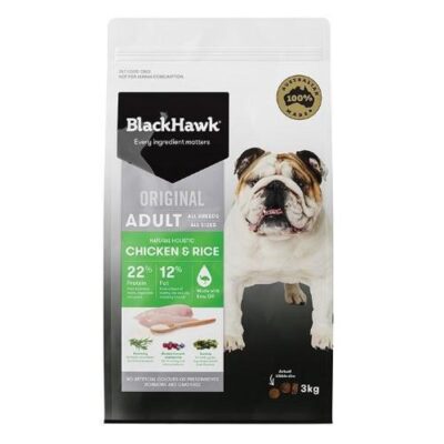 Black Hawk Original Adult Chicken & Rice Dry Dog Food   3 Kg