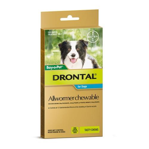 Drontal Allwormer Chew Medium 5.1-10kg 5 pack