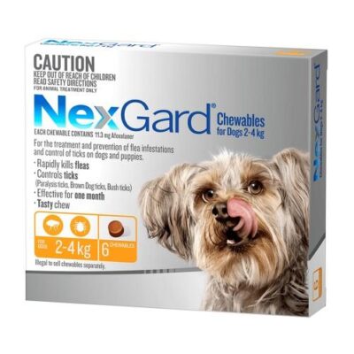 NexGard Very Small 2-4kg Orange 6 pack