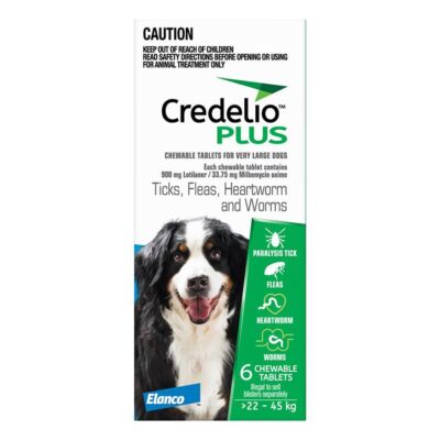 Credelio Plus For Extra Large Dogs 22 - 45 Kg Blue 6 Chews