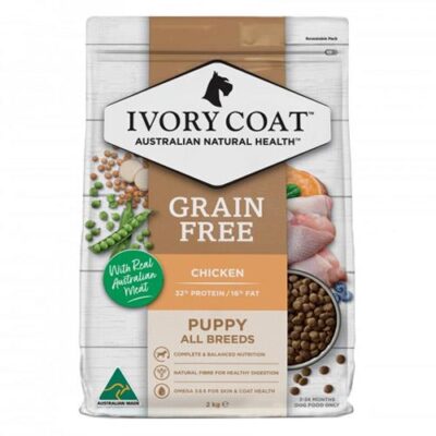 Ivory Coat Grain Free Puppy Chicken Dry Dog Food  2 Kg