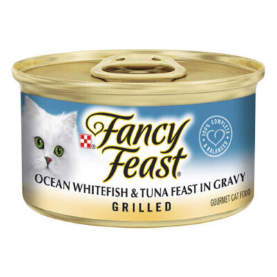 Fancy Feast Adult Grilled Ocean Whitefish And Tuna Feast In Gravy Wet Cat Food