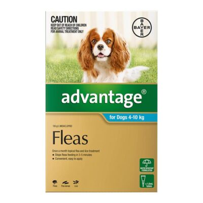 Advantage For Medium Dogs 4 To 10kg (Aqua) 4 Doses