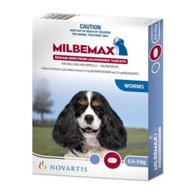 Milbemax Allwormer Dogs 0.5-5kg Tab X 2 (Expiry 06/2026)
