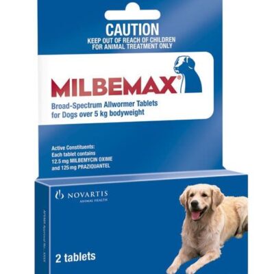 Milbemax Allwormer Dogs Over 5kg Tab X 2