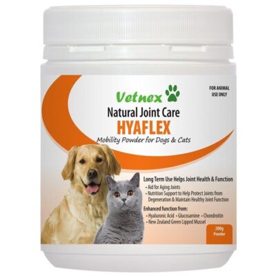 Vetnex Hyaflex Natural Joint Care Mobility Powder For Dogs & Cats 200 Gm