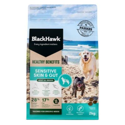 Black Hawk Healthy Benefits Sensitive Skin & Gut Adult Dry Dog Food  2 Kg