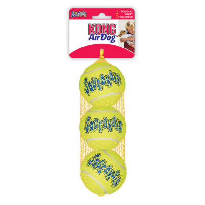 Kong Squeakair Nonabrasive Felt Squeaker Balls Toy For Dogs 3 X Medium