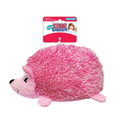 Kong Comfort Hedgehug Crinkle Plush Squeaker Puppy Toy For Dogs 1 X Medium
