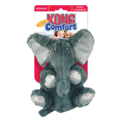 Kong Comfort Kiddos Plush Squeaker Toy For Dogs - Elephant 1 X Small