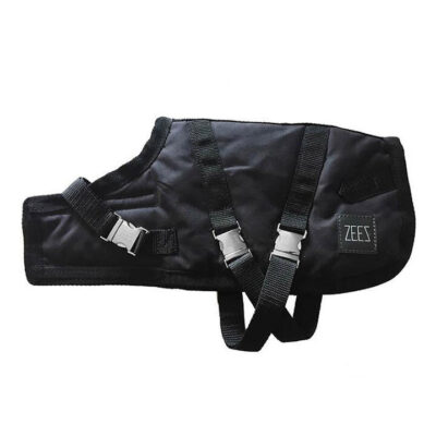 Zeez Waterproof Supreme Dog Coat Oil Skin/Black 1  X Size 24