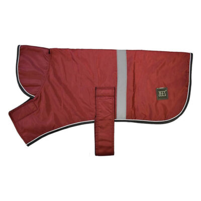Zeez Waterproof Dapper Dog Coat Warm Maroon 1  X Size 10