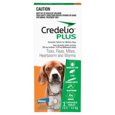 Credelio Plus Chewable Tab for Medium Dogs 5.5 - 11kg (Orange) X 1