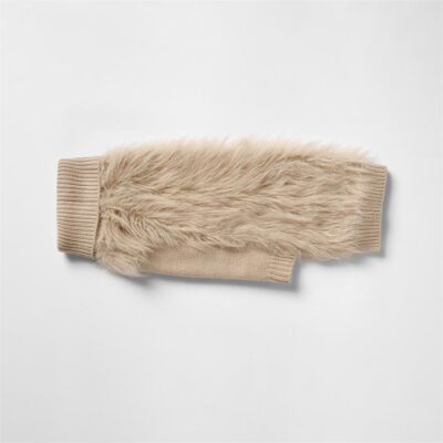 Snooza Faux Fur Dog Coat in Arctic Wolf - M