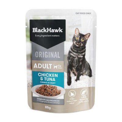 Black Hawk Wet Cat Food Adult Chicken And Tuna In Gravy Pouches