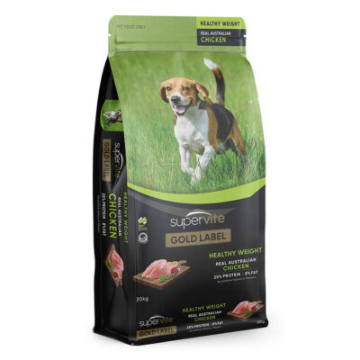 Supervite Gold Label Healthy Weight Real Australian Chicken Dry Dog Food  20 Kg