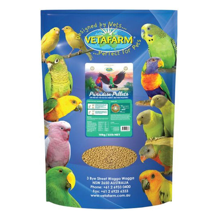 Vetafarm Paradise Pellets Bird Food  10 Kg