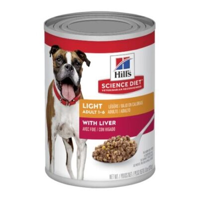Hill's Science Diet Light Adult 1-6 Wet Dog Food 370gm 12 Cans