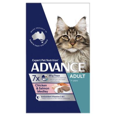 Advance Adult Chicken And Salmon Medley Wet Cat Food Trays