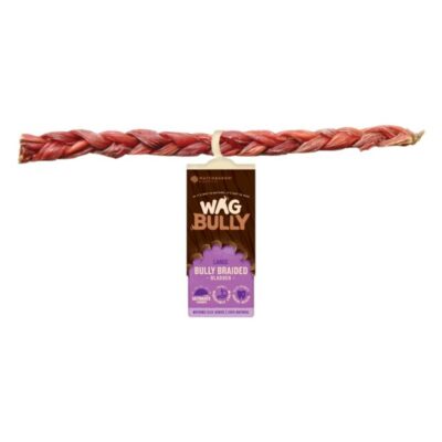 Wag Dog Treats Braided Bully Stick Large