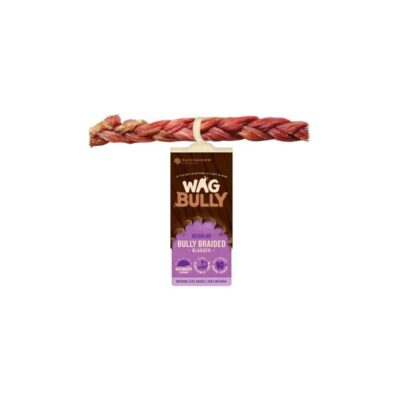 Wag Dog Treats Braided Bully Stick Regular