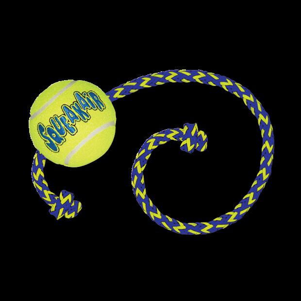 Kong Airdog Squeaker Ball With Rope
