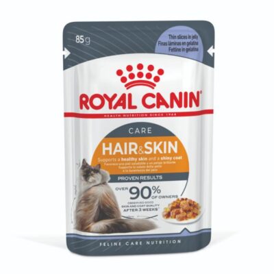 Royal Canin Hair And Skin Jelly Wet Cat Food Pouches