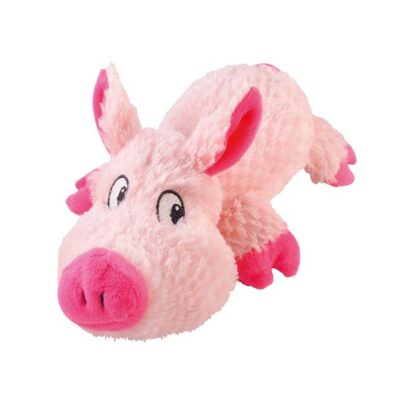 Yours Droolly Cuddlies Pig Dog Toy Pink