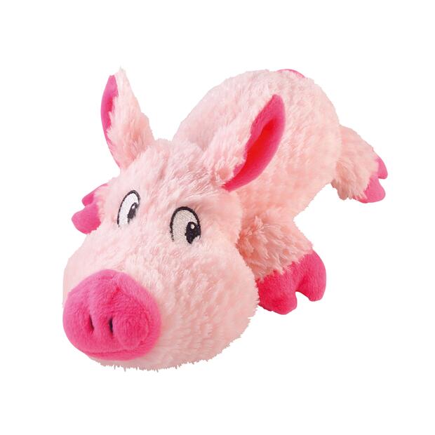 Yours Droolly Cuddlies Pig Dog Toy Pink