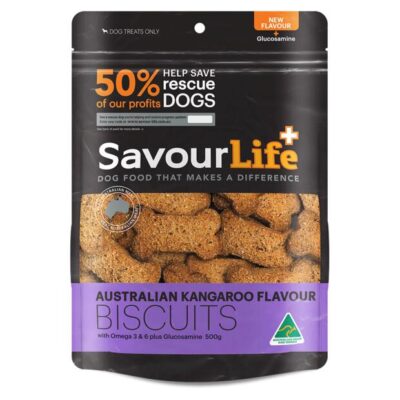 Savourlife Australian Kangaroo Flavour Biscuit Treats For Dogs  500 Gm