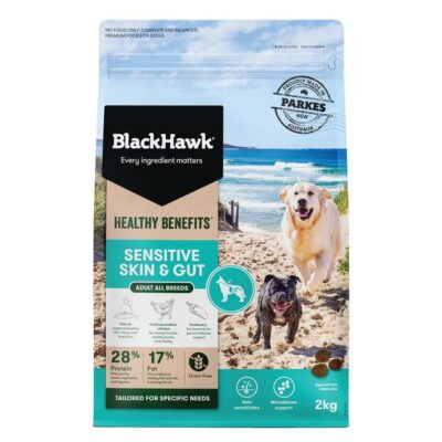 Black Hawk Healthy Benefits Sensitive Skin & Gut Adult Dry Dog Food  12 Kg