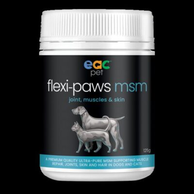 Eac Animal Care Flexi-Paws Msm Joint, Muscles & Skin Supplement For Dogs And Cats  125 Gm