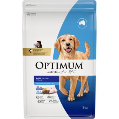 Optimum Adult Dog Food With Chicken, Vegetable & Rice  3 Kg