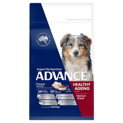 Advance Healthy Ageing Medium Breed Chicken With Rice Dry Dog Food  15 Kg