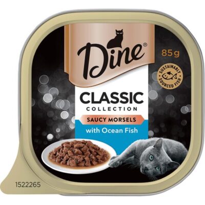Dine Classic Collection Saucy Morsels With Ocean Fish Wet Cat Food 85g X 7 Cans 6 Pack