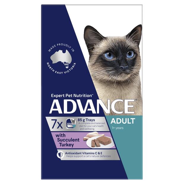 Advance Adult With Succulent Turkey Wet Cat Food 85gm 7 Pack